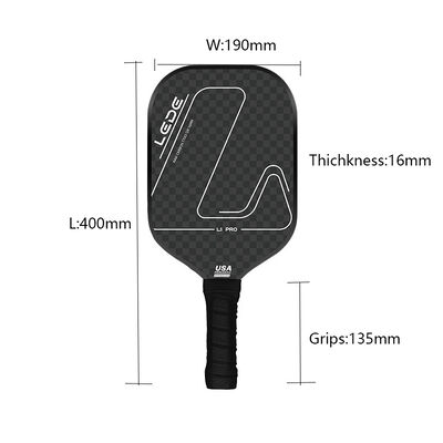 Quality Professional 12K Carbon Fiber Pickleball Paddle with 16mm Thickness USAPA Approved factory